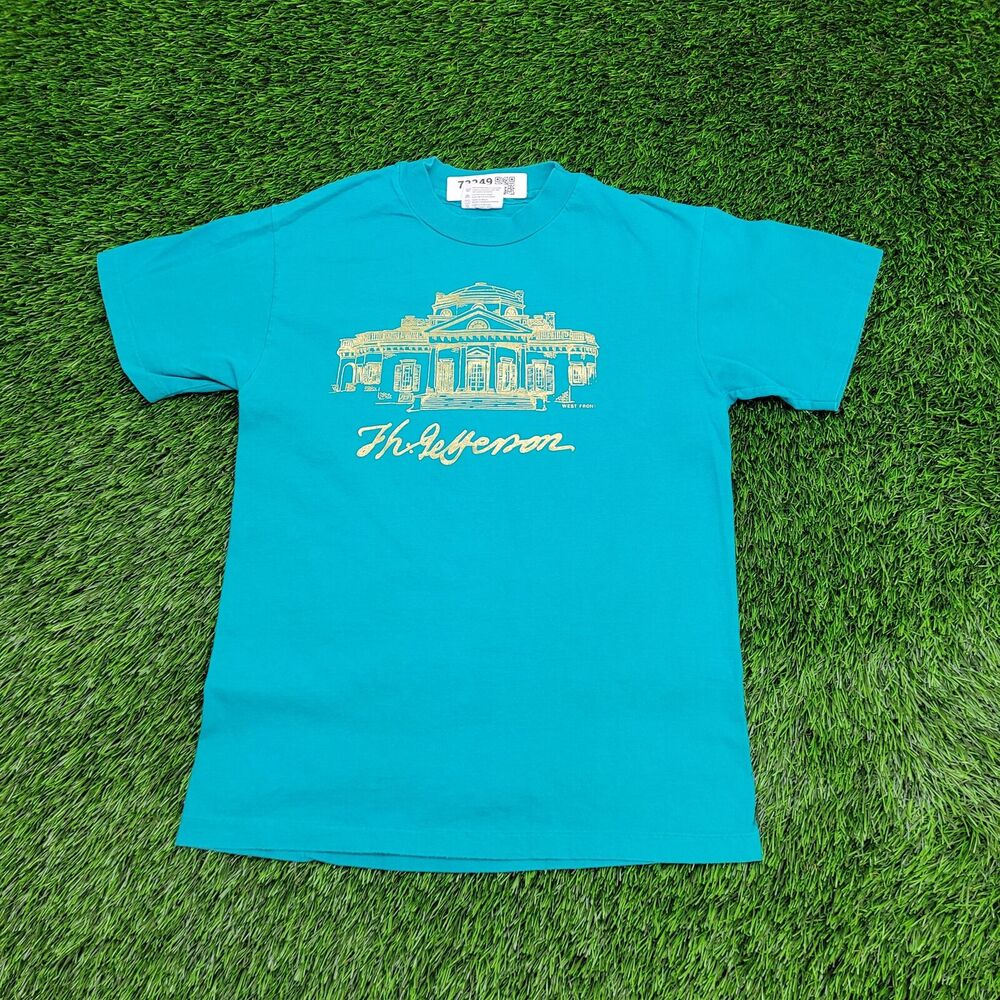 Vintage 80s Hanes Shirt Womens Small 17x24 Blue